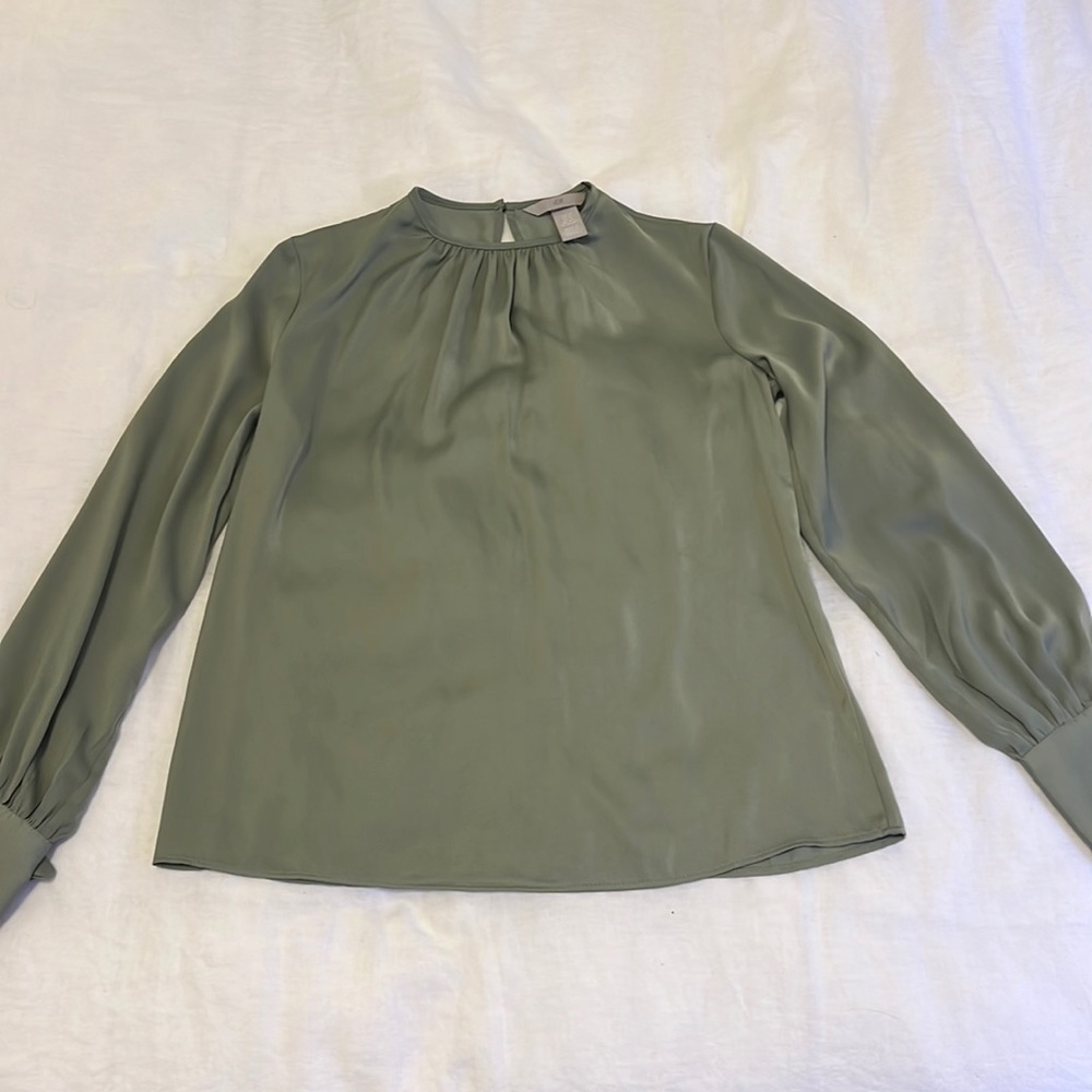H&M Silk Long Sleeve Dress Shirt
